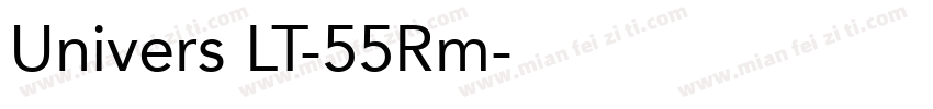 Univers LT-55Rm字体转换